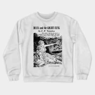 No Background Diana and The Golden Ring Retro Comic Crewneck Sweatshirt